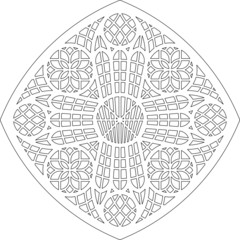 Wall Mural - Rose Window Fig. 18, square 2, round 1, framework