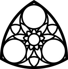 Wall Mural - Rose Window Fig. 18, triangular 2, base, triangular 1