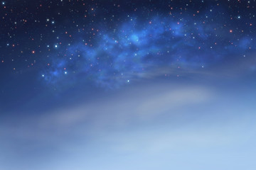 Wall Mural - blue sky filled with stars abstract background