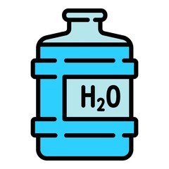 Poster - Big water bottle icon. Outline big water bottle vector icon for web design isolated on white background