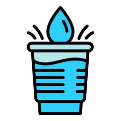 Poster - Fresh water glass icon. Outline fresh water glass vector icon for web design isolated on white background