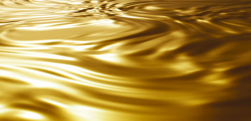 Wall Mural - Gold water texture background 3D render