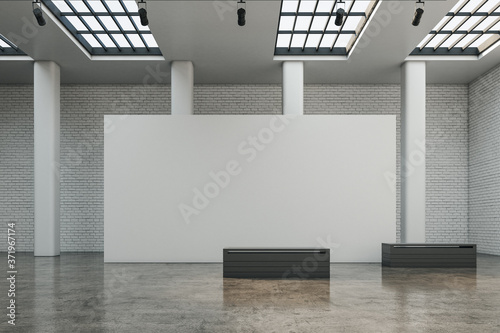 Fotomural Luxury gallery hall with two bench.