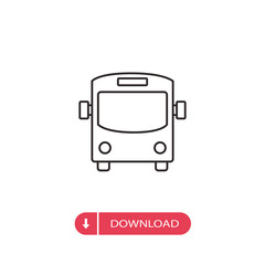 Poster - Bus icon vector. Transportation sign