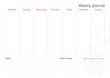 © Christina - Vector white weekly planner with floral  design