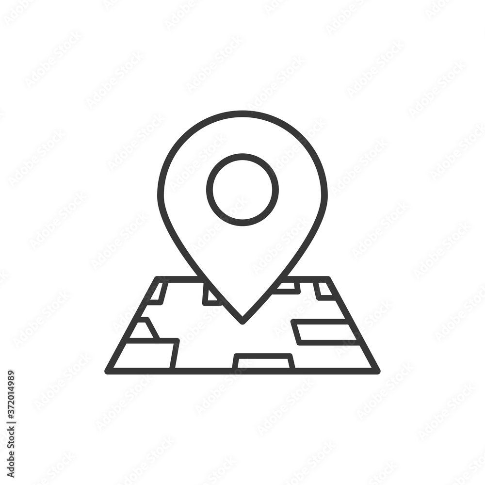 Location Map Pointer Icon Map and pointer icon. Location. Vector illustration Stock Illustration ...