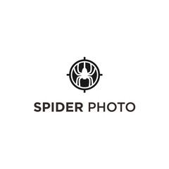 Sticker - abstract spider logo. photography icon