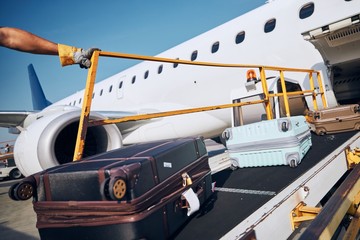 Loading of luggage to airplane