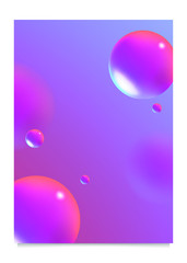 Poster - Abstract Fluid 3D Background with Liquid Modern Shapes . Isolated Vector Elements 
