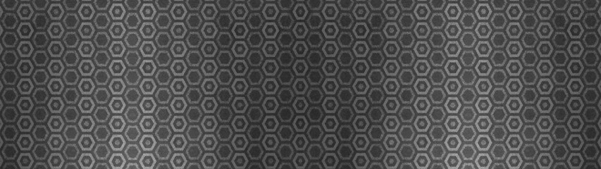 Aufkleber - Anthracite gray grey vintage retro geometric mosaic hexagonal hexagon print motif cement concrete stone tiles fabric textile paper texture wallpaper background banner panorama