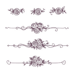 Wall Mural - Floral elegant pattern black and white