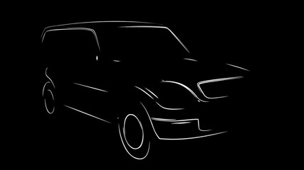 Sticker - Sketch of the big SUV.
