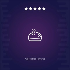 fresh bread vector icon modern illustration