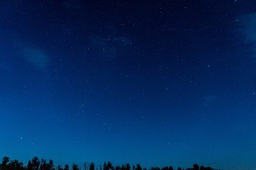 cloudly night sky near the river