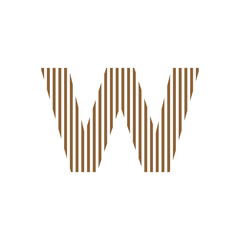 initial letter w abstract vertical line logo vector