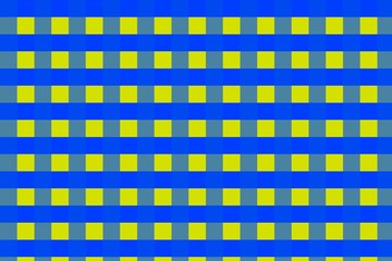 Poster - blue and yellow plaid background