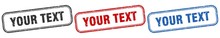 Your Text Square Isolated Sign Set. Your Text Stamp