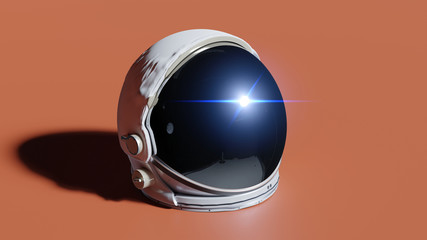 Wall Mural - astronaut helmet on stage background
