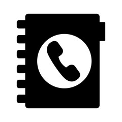 Canvas Print - phone directory silhouette style icon