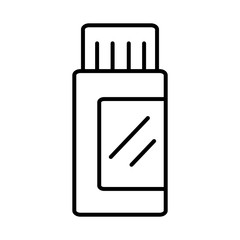 Poster - make up product in bottle line style