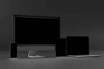 Mock up of device - 3d rendering