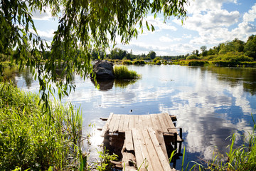 Wall Mural - Karelia, Russia - Vuoksi (Vuoksa) river, summer