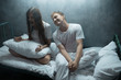 © Nomad_Soul - Psycho man and woman are screams in bed, hospital