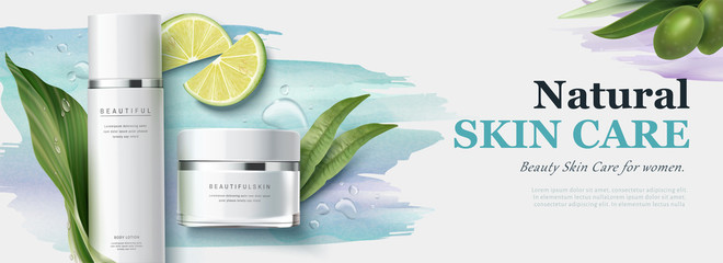 ad banner for beauty product