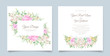 © lukasdedi - beautiful soft floral and leaves wedding invitation card set