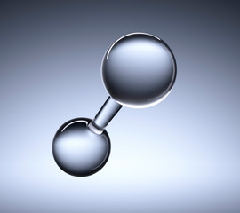 Wall Mural - h2 molecule symbol
