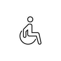 Poster - Disabled Handicap Icon. Vector Outline Icon