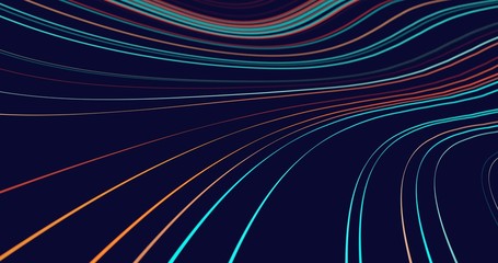 Poster - Abstract flowing lines background