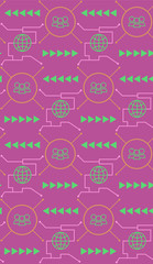 Poster - Seamless pattern in summer colors.