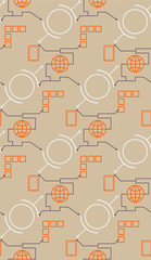 Fototapete - Seamless pattern in summer colors.
