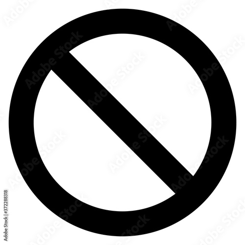Fotomural General prohibition sign, modern round sticker