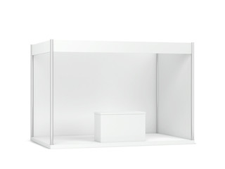 Poster - Trade show booth with counter mockup