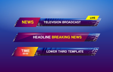 Poster - News lower third template design for website and television element design