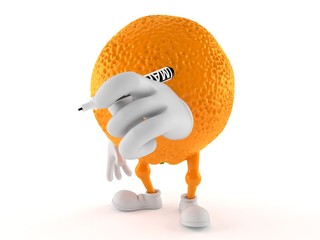 Sticker - Orange character holding marker