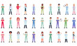 © illustratiostock - Set of doctors. Medical professionals - Vector illustration