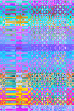 Vibrant Colorful Mosaic Pixel Gitch Background/Pattern