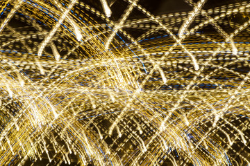 background the form of cards or postcards from a shift blurry Christmas lights