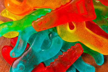 Aufkleber - colored jelly marmalade. sweet dessert