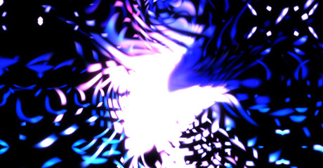 Light particle trails. Light explosion star with glowing particles and lines. Beautiful moving abstract rays background.