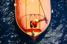A Lifeboat Or Life Raft Carried For Emergency Evacuation In The Event Of A Disaster Aboard A Ship. Lifeboat Is Safety Equipment In Marine Industry And Offshore Industry Also For Emergency Case In Sea.