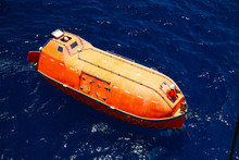 A Lifeboat Or Life Raft Carried For Emergency Evacuation In The Event Of A Disaster Aboard A Ship. Lifeboat Is Safety Equipment In Marine Industry And Offshore Industry Also For Emergency Case In Sea.