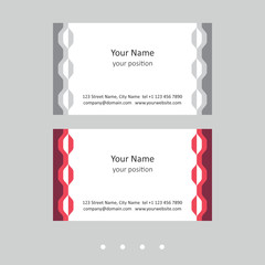 Business card template. Attractive chains in two color schemes.