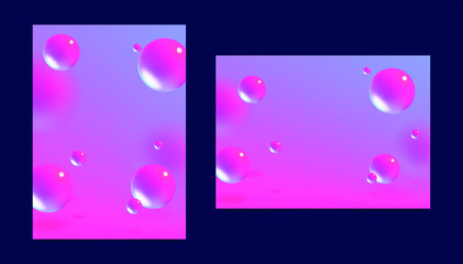 Poster - Abstract Fluid 3D Background with Liquid Modern Shapes . Isolated Vector Elements 