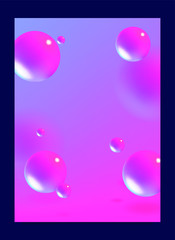 Poster - Abstract Fluid 3D Background with Liquid Modern Shapes . Isolated Vector Elements 