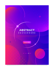 Poster - Abstract Fluid 3D Background with Liquid Modern Shapes . Isolated Vector Elements 