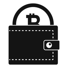 Sticker - Bitcoin digital wallet icon. Simple illustration of bitcoin digital wallet vector icon for web design isolated on white background